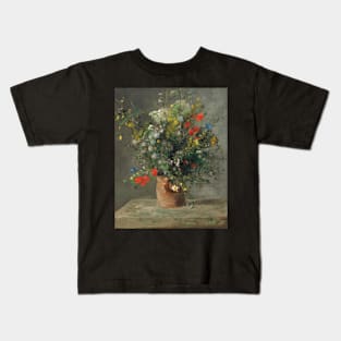 Flowers in a Vase by Renoir Kids T-Shirt